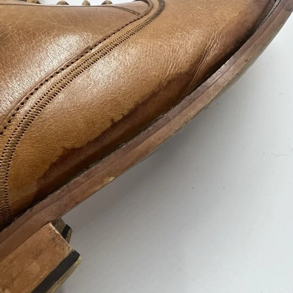 Stacy Adams Men’s Tan Lace Up Bingham Oxford Dress Shoes 11 Business Classy